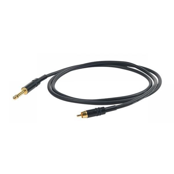 [4205] Proel CHLP220LU3 Cavo audio ADAPTER jack Mono 6.3 mm a RCA 3mt