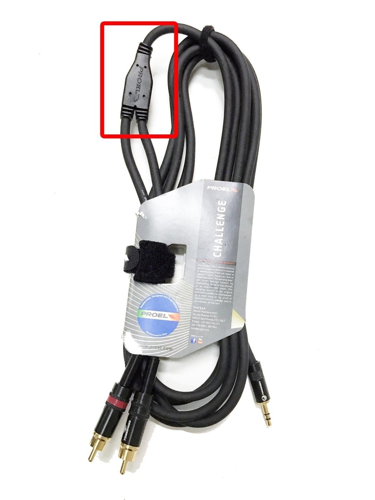 [4003] Proel CHLP215LU5 Cavo a Y Jack stereo 3.5mm 2x spina RCA 5Mt