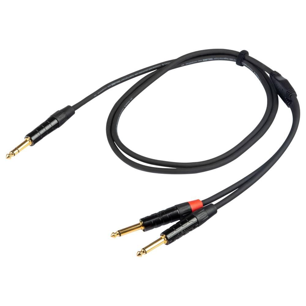 [4903] Proel CHLP210LU5 Cavo a Y jack Stereo 6.3 mm a 2 x jack Mono 6.3 mm 5mt.