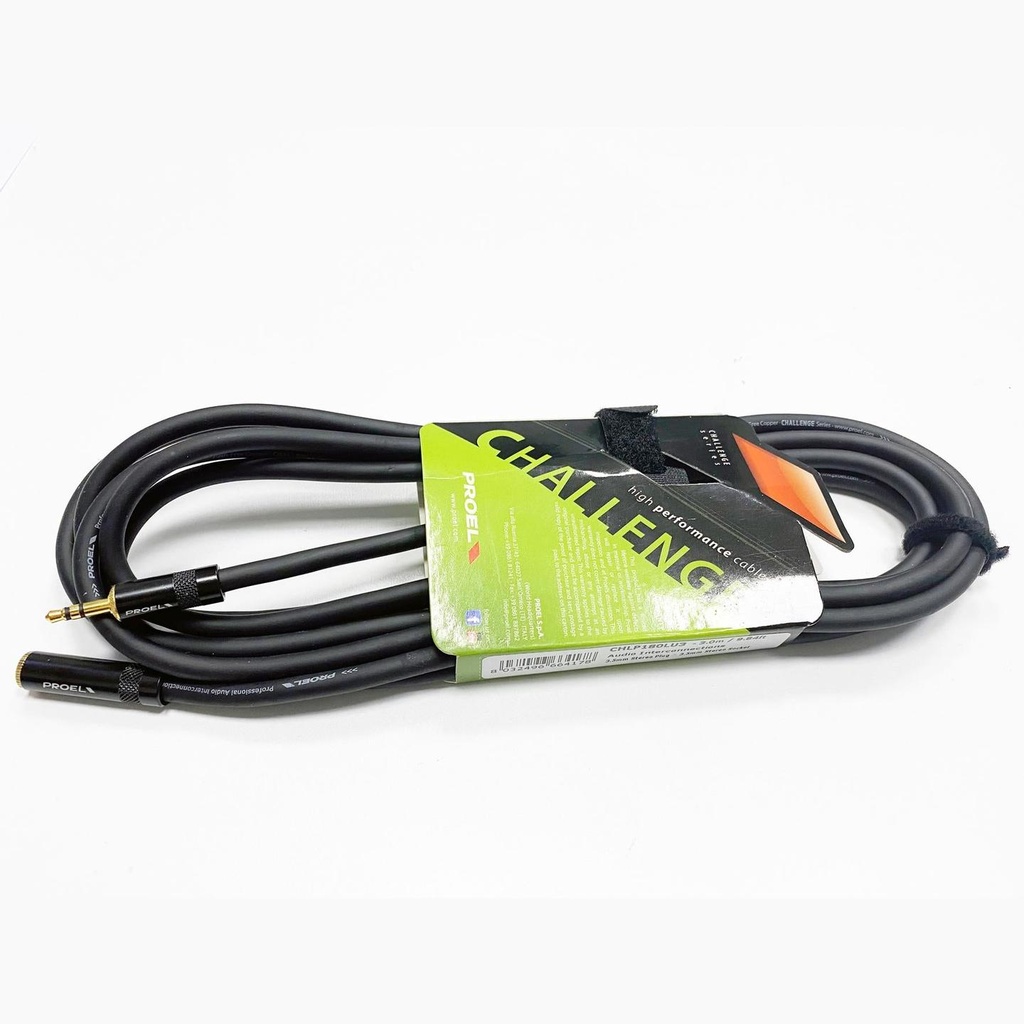 [4091] Proel CHLP180LU5 Cavo Extension spina jack Stereo 3.5 mm 5mt