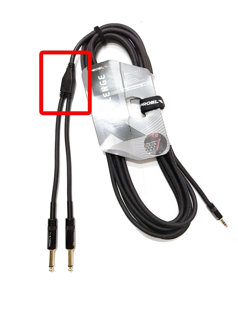 [4082] Proel CHLP170LU3 Cavo Y jack 3.5 Stereo a 2 jack 6.3 Mono 3mt