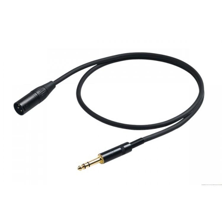 [3988] Proel CHL230LU1 Cavo Jack Stereo 6.3 a Cannon XLR Maschio 3P 1mt