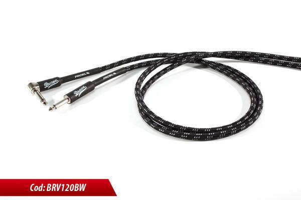 Proel BRV120LU3BW Cavo strumenti Jack Mono 6.3 mm a Jack mono 6.3 mm ad angolo