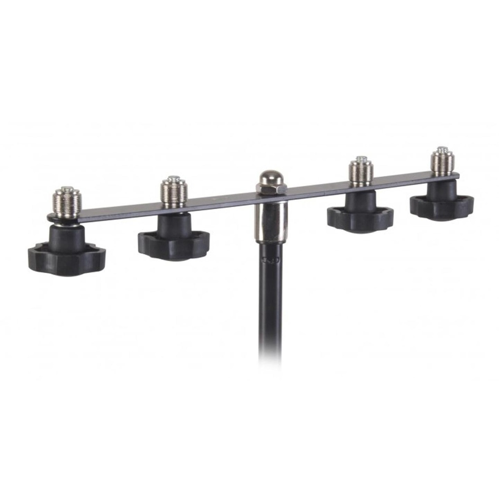Proel APM74 Supporto in acciaio con aggancio per 4 supporti microfonici, Nero