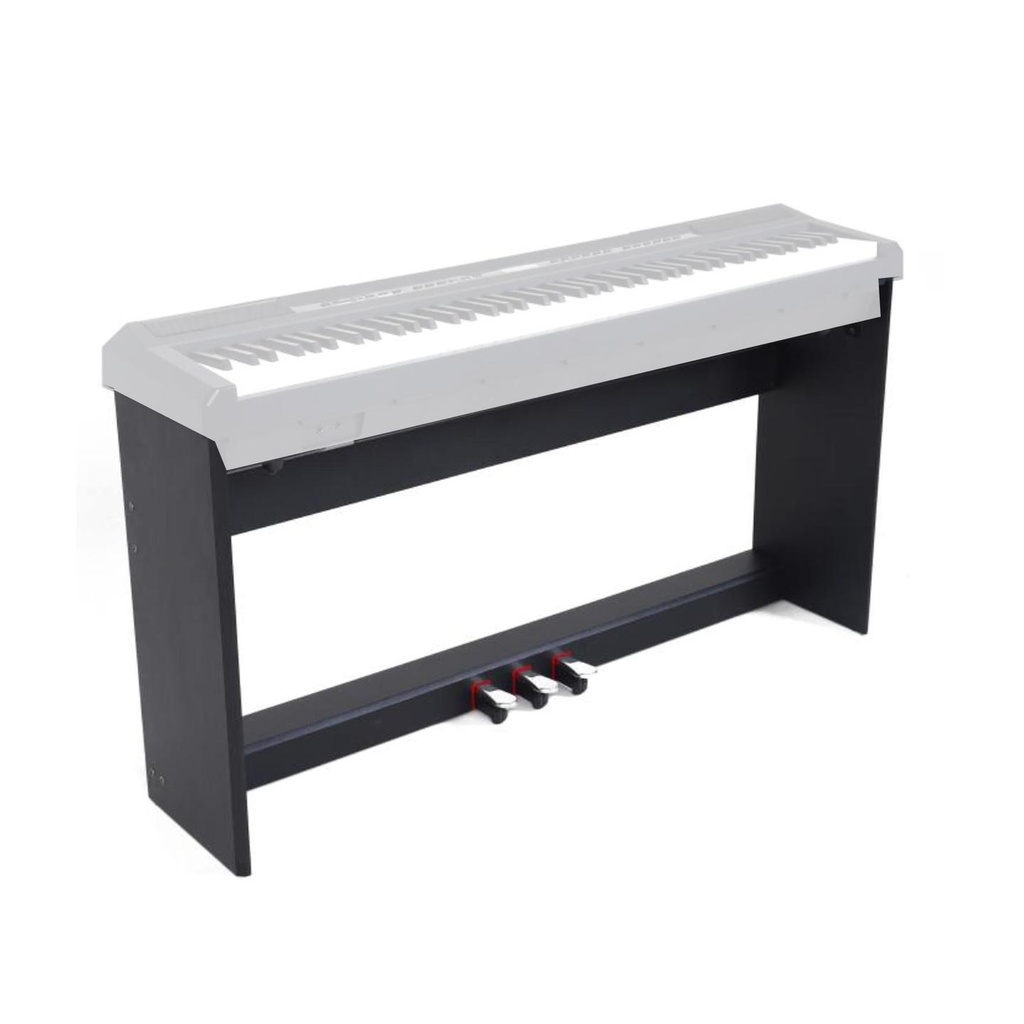 Echord WS10 BLK Supp. Stand legno fisso x Pianoforte SP10/20 EP-88 pedal. 3 leve